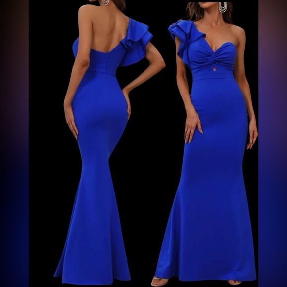Authentic Digs Boutique Dresses Brand New Royal Blue Maxi Formal